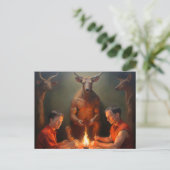 Ritueel met Horned Creatures Briefkaart (Staand voorkant)