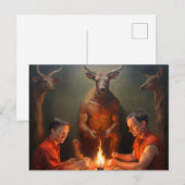Ritueel met Horned Creatures Briefkaart (Voorkant / Achterkant)