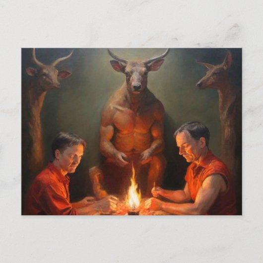 Ritueel met Horned Creatures Briefkaart (Voorkant)
