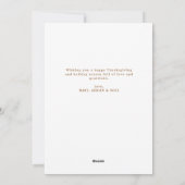 ritueel penseelscript blij thanksgiving feestdagenkaart (Achterkant)