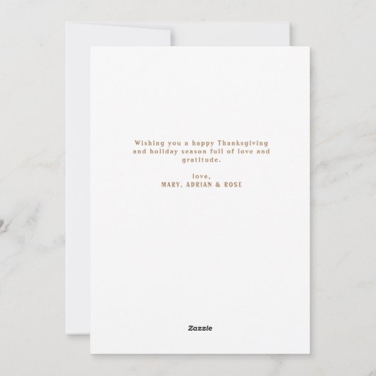 ritueel penseelscript blij thanksgiving feestdagenkaart (Achterkant)