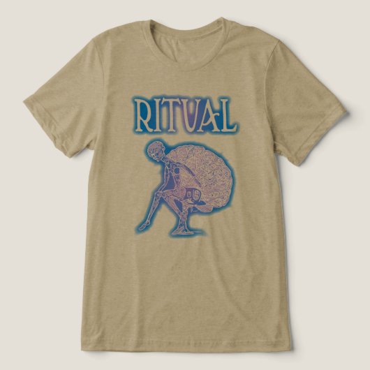 Ritueel vervaagd Tri-Blend shirt (Design voorkant)
