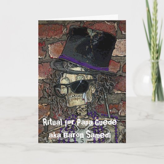 Ritueel voor de Baron Samedi van aka van Guede van Kaart (Voorkant)