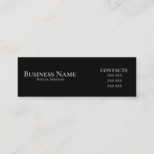 Rituele diensten mini visitekaartje (Achterkant)