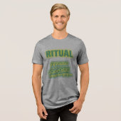 Rituele graffiti-gloed Tri-Blend shirt (Voorkant volledig)