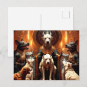 Rituele scène met honden briefkaart (Voorkant / Achterkant)