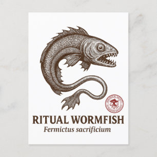 Rituele Wormfish - Lovecraftian biologie Feestdagenkaart