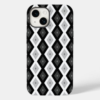 Ritvormig patroon met zwarte, witte en grijze kleu Case-Mate iPhone 14 hoesje