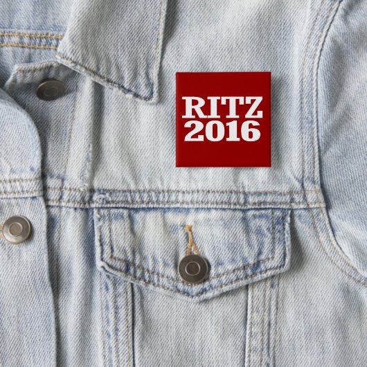 Ritz - Glenda Ritz 2016 Vierkante Button 5,1 Cm (In situ)