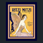 "Ritzi Mitzi" Art Deco Sheet Hoesje Afdrukken 16 x Poster<br><div class="desc">Cute Art Deco Sheet Music Hoesje "Ritzi Mitzi" Beschikbaar in andere maten.</div>