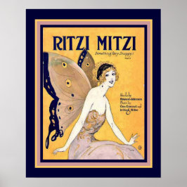 "Ritzi Mitzi" Art Deco Sheet Hoesje Afdrukken 16 x Poster