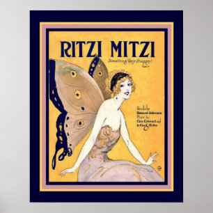 "Ritzi Mitzi" Art Deco Sheet Hoesje Afdrukken 16 x Poster