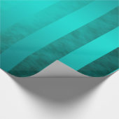 Ritzy Striped Blauwgroen Holiday Cadeaupapier (Hoek)