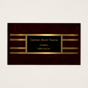 Ritzy Unieke Elegante Rode Grunge Chauffeur Visitekaartje