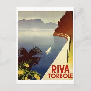 Riva Torbole, Gardameer, Italië, Italiaanse rivièr Briefkaart