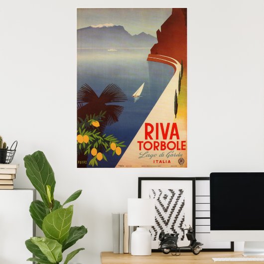 Riva Torbole, Lago di Garda Poster (Thuiskantoor)