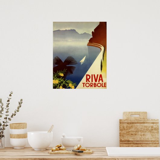 Riva Torbole, Lake Garda, Italië, riviera Poster (Keuken)