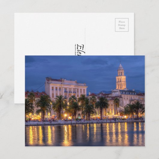 Riva waterfront, Split, Kroatië Briefkaart (Voorkant / Achterkant)