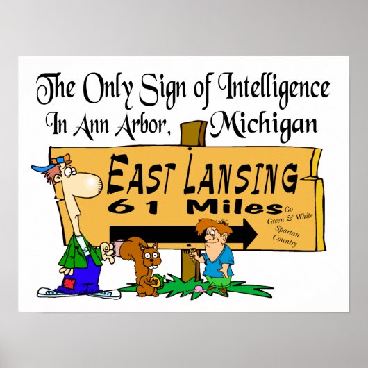 Rivalry Print Michigan State/Michigan (Voorkant)