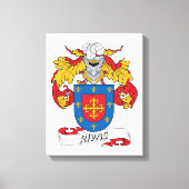 Rivas Family Crest Canvas Afdruk (Voorkant)