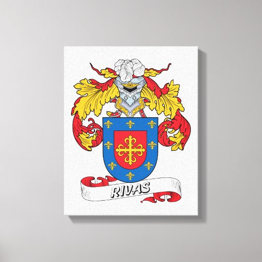 Rivas Family Crest Canvas Afdruk (Voorkant)