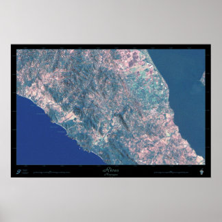 Rivas, Nicaragua satellietposter Poster