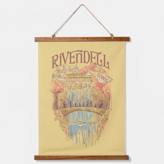 RIVENDELL™ Fellowship Watercolor Illustration Hangend Wandkleed (Voorkant)