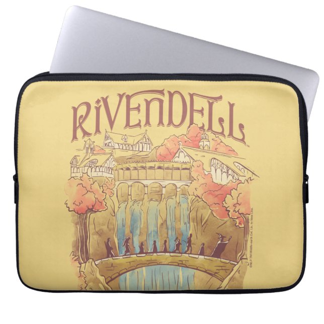 RIVENDELL™ Fellowship Watercolor Illustration Laptop Sleeve (Voorkant)