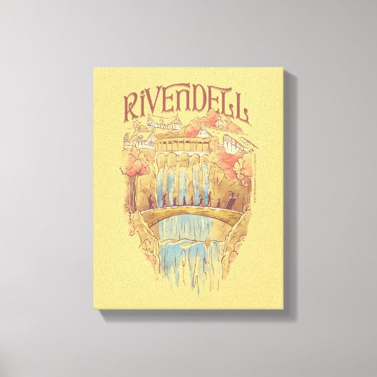 RIVENDELL™ Fellowship Waterverf Illustratie Canvas Afdruk (Voorkant)