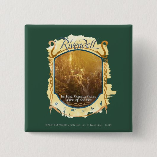 Rivendell Graphic Vierkante Button 5,1 Cm (Voorkant)