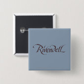 Rivendell Name Solid Vierkante Button 5,1 Cm (Voorkant /achterkant)