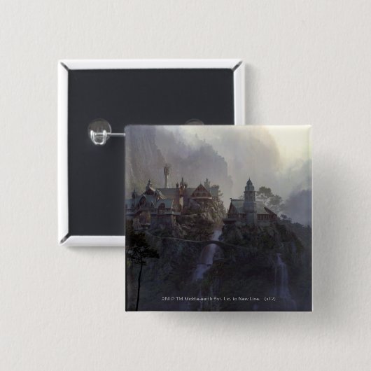 Rivendell Vierkante Button 5,1 Cm (Voorkant /achterkant)