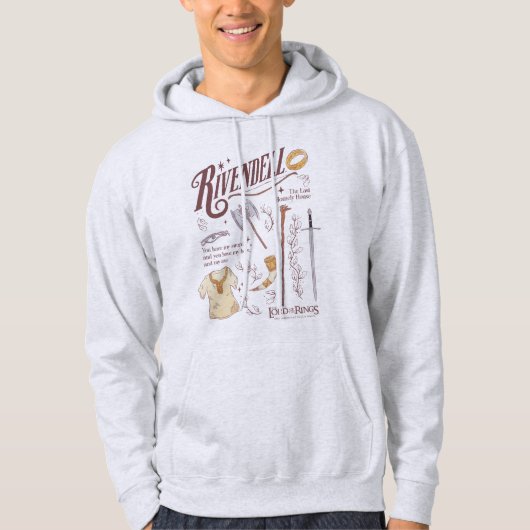 RIVENDELL™ Watercolor Collage Grafiek Hoodie (Voorkant)