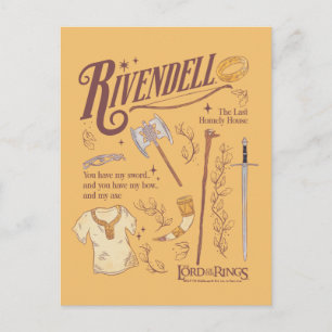 RIVENDELL™ Watercolor Collage Grafisch Briefkaart