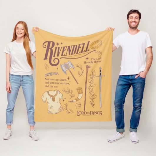 RIVENDELL™ Watercolor Collage Grafisch Fleece Deken (In situ)
