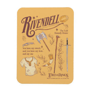 RIVENDELL™ Watercolor Collage Grafisch Magneet