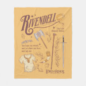 RIVENDELL™ Watercolor Collage Graphic Fleece Deken (Voorkant)
