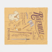 RIVENDELL™ Watercolor Collage Graphic Fleece Deken (Voorkant (Horizontaal))