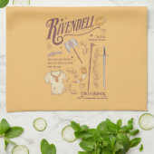 RIVENDELL™ Watercolor Collage Graphic Theedoek (Gevouwen)