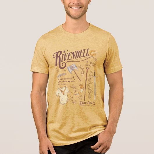 RIVENDELL™ Watercolor Collage Graphic Tri-Blend Shirt (Voorkant)