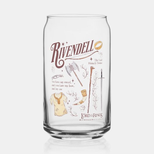 RIVENDELL™ Waterverf Collage Grafiek Blikvorm Glas (Voorkant)