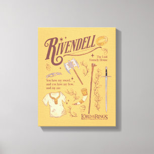 RIVENDELL™ Waterverf Collage Grafiek Canvas Afdruk