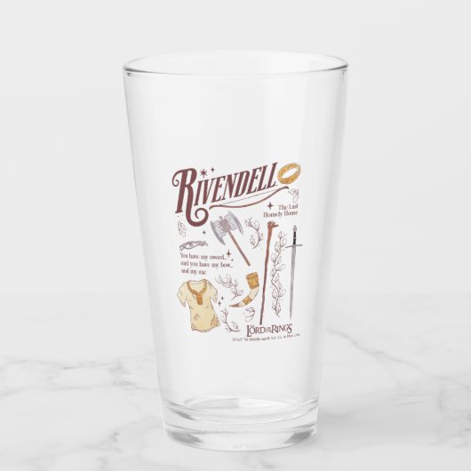 RIVENDELL™ Waterverf Collage Grafiek Glas (Voorkant)