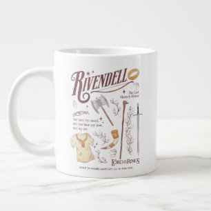 RIVENDELL™ Waterverf Collage Grafiek Grote Koffiekop