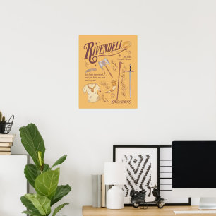 RIVENDELL™ Waterverf Collage Grafiek Poster