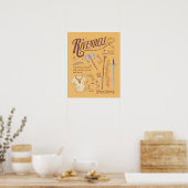 RIVENDELL™ Waterverf Collage Grafiek Poster (Keuken)