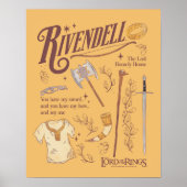 RIVENDELL™ Waterverf Collage Grafiek Poster (Voorkant)