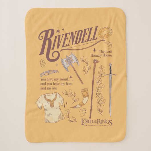 RIVENDELL™ Waterverf Collage Grafiek Sherpa Deken (Voorkant)