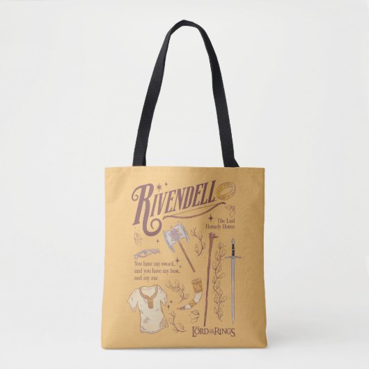 RIVENDELL™ Waterverf Collage Grafiek Tote Bag (Voorkant)