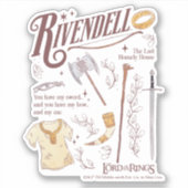 RIVENDELL™ Waterverf Collage Grafisch Sticker (Voorkant)